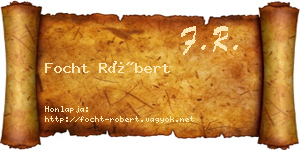 Focht Róbert névjegykártya